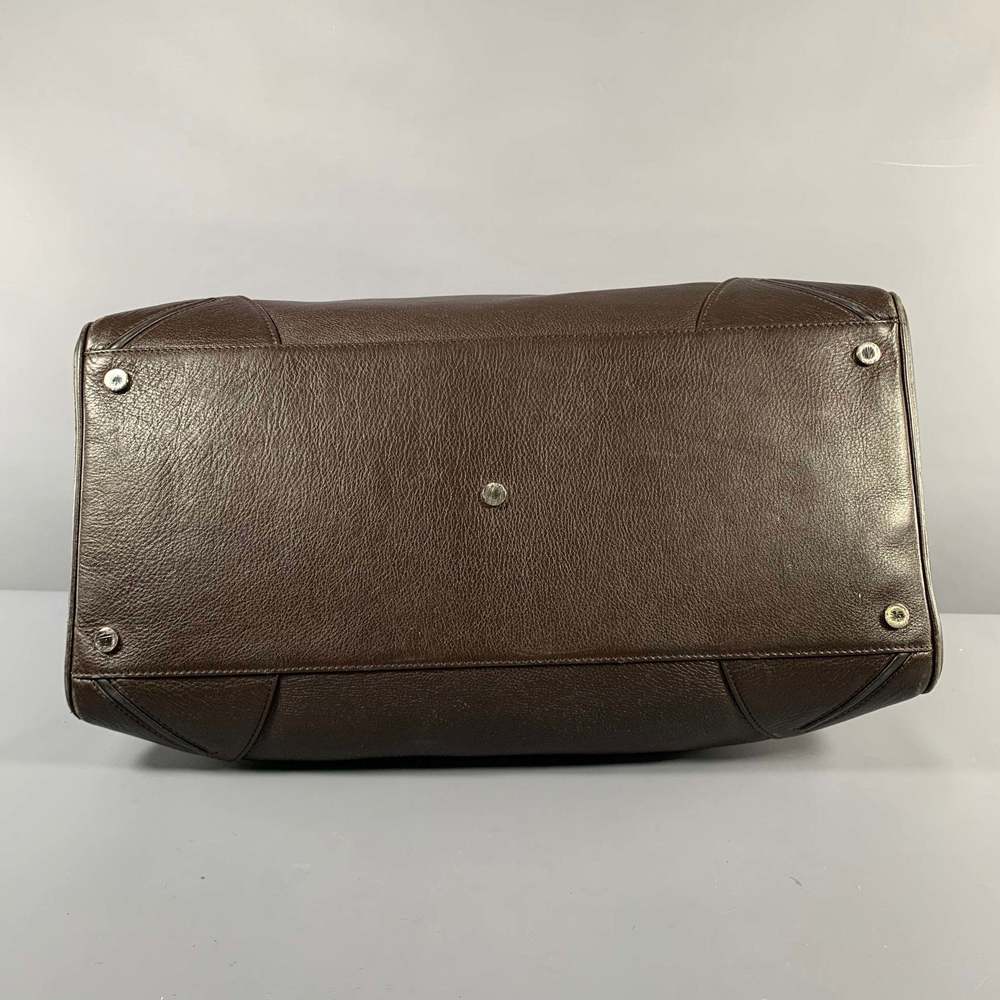 BRIONI Brown Pebble Grain Leather Duffle Bags - Picture 5 of 13